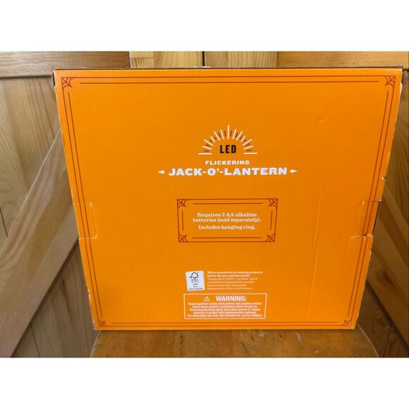 Hyde & Eek Jack O’ Lantern Pumpkin 12" LED Flickering Halloween Sign (5527) - Picture 8 of 8